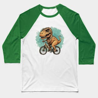 Cute dinosaur on a bicycle, dino t rex bicycling cute gift ideas Baseball T-Shirt